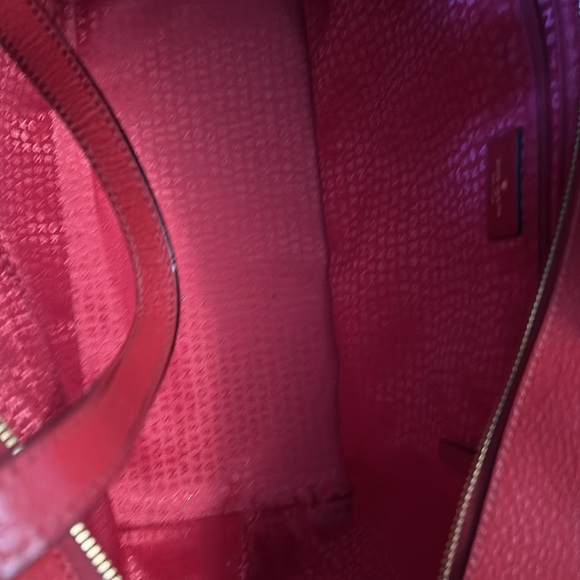Red leather, Kate Spade tote - Picture 7 of 10